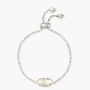 Kendra Scott Elaina Silver Adjustable Chain
Bracelet in Dichroic Glass